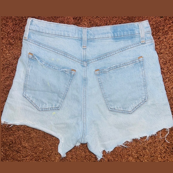 Abercrombie High Rise 90s Cutoff shorts in light Sz 26 - Picture 8 of 8